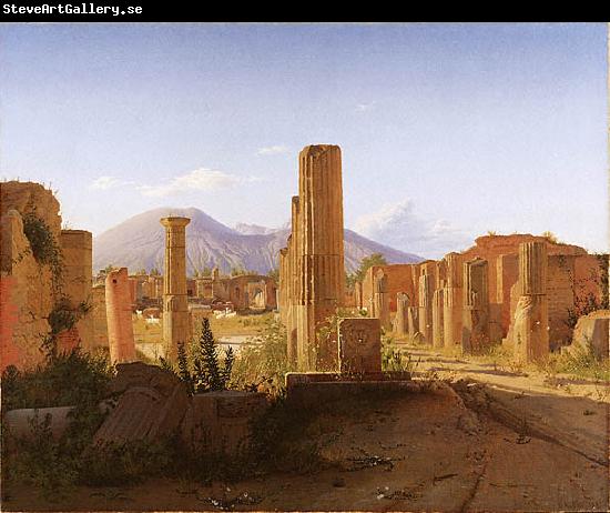 Christen Kobke The Forum, Pompeii, with Vesuvius in the Distance